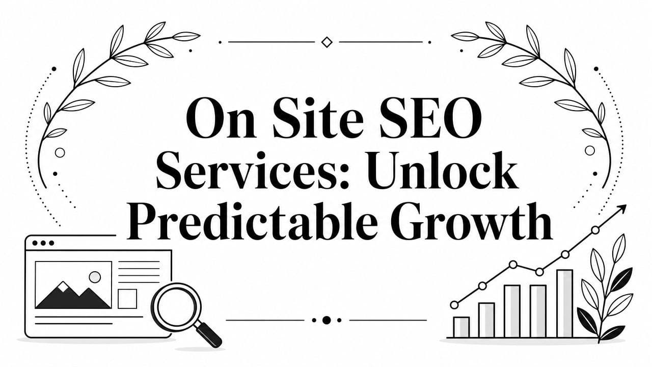 On Site SEO Services: Unlock Predictable Growth