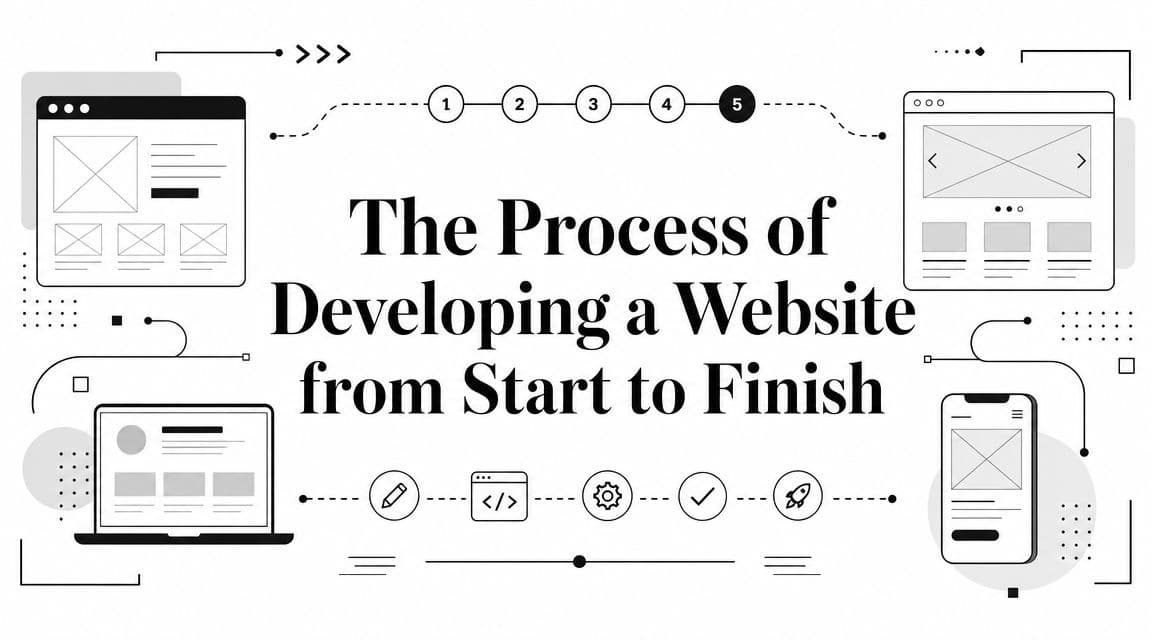 The Process of Developing a Website from Start to Finish illustration